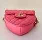 Chanel Heart Bag SS22, close-up of heart-shaped silhouette