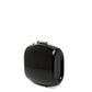 Chanel Jewel Black Resin Minaudière Clutch, side view of the compact silhouette