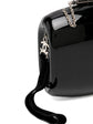 Chanel Jewel Black Resin Minaudière Clutch, interior view of the lined compartment
