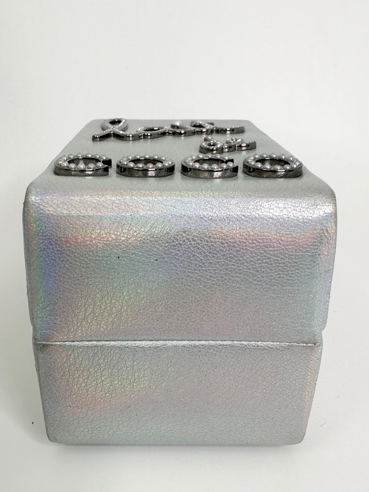 Chanel milk carton bag, three-quarter view