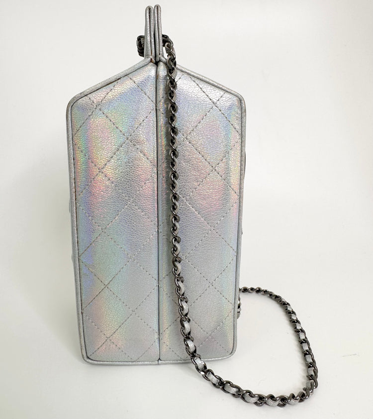 Chanel milk carton bag interior view