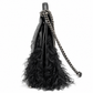 Chanel Paris-Dallas large quilted double flap handbag with plush fur accents, featuring signature quilting and chain strap detail.