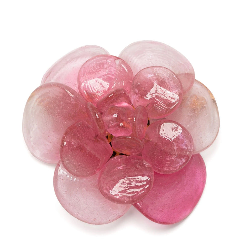 Chanel Pink Camellia brooch, front view