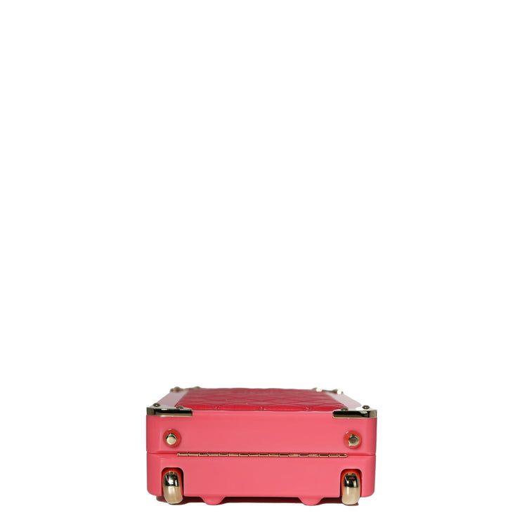 Chanel pink Trolley Minaudière clutch, gold-tone chain strap detail