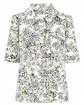 Chanel autumn flower-print blazer with multicolour floral pattern, tailored jacket with classic lapel and button closure.