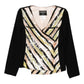Chanel V-neck sequin striped top, stylish women&