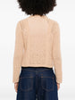 Beige Chanel crochet knit cardigan, a stylish women&