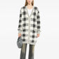 Black and cream Chanel houndstooth cashmere blend longline cardigan, stylish women&