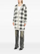 Black and cream Chanel houndstooth cashmere blend longline cardigan, stylish tops with a classic pattern and cozy fabric.