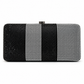 Black and white Chanel Strass Beaded CC Minaudière clutch handbag with sparkling embellishments and elegant design.