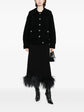 Pre-owned CHANEL cashmere knit cardigan, soft cream color, long sleeves, button-up front, luxurious fabric, elegant women&