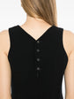 Black wool sleeveless sheath dress by Chanel featuring a fitted silhouette and classic design, perfect for elegant occasions.