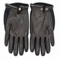 Chanel grey embellished gloves with gunmetal chain embroidery