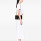 Chanel medium classic double flap shoulder bag in black Chèvre leather and lace with gold-tone CC turn-lock closure, quilted finish and chain-and-leather strap.