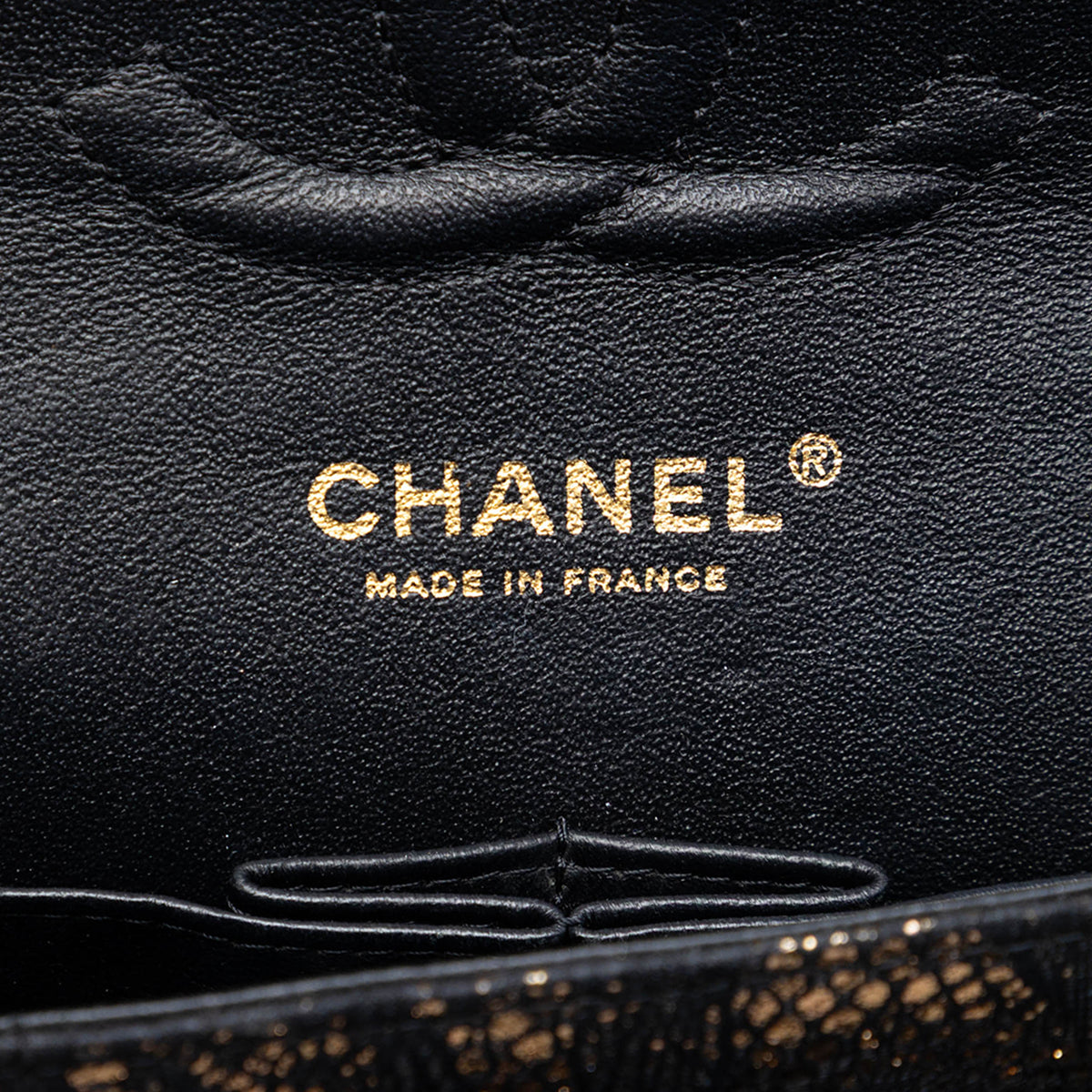 Chanel medium quilted lace Chevre and lace classic double flap shoulder bag with silver hardware, detailed stitching and chain strap.
