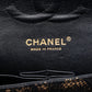 Chanel medium quilted lace Chevre and lace classic double flap shoulder bag with silver hardware, detailed stitching and chain strap.