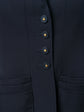 Navy layered pockets blazer by Chanel featuring tailored fit, structured design, and classic lapel, suitable for sophisticated style.