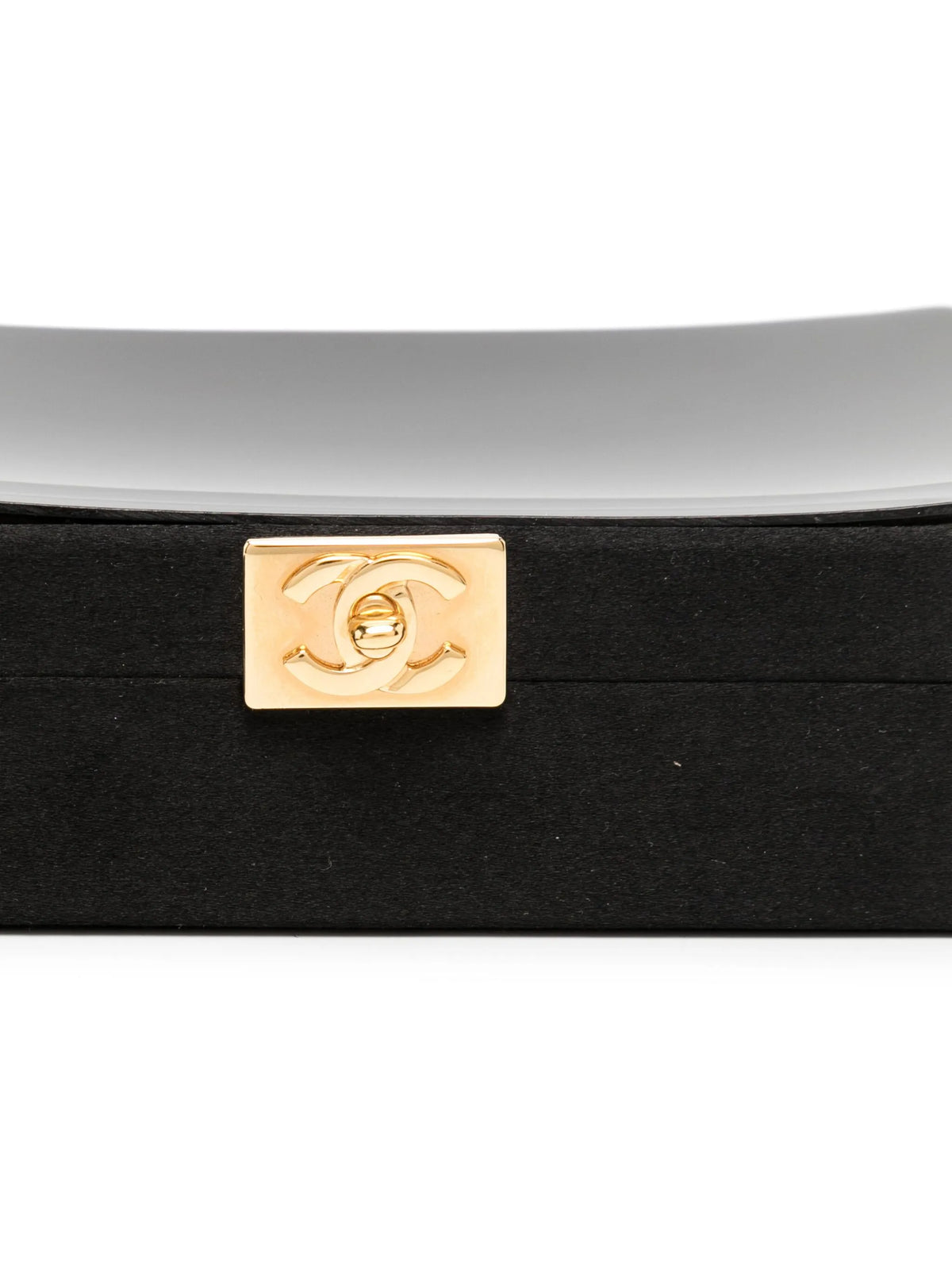 Chanel tassel vanity case, close-up of surface wear and patina