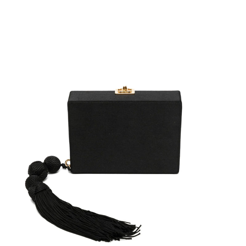 Chanel tassel vanity case, front view showing the tassel detail