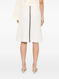 Chanel 2020 cream tweed knee-length skirt, stylish skirts and shorts, textured fabric, classic design, elegant fashion piece
