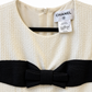 Chanel 2009 colour-block dress featuring bold geometric patterns and a stylish silhouette, perfect for elegant occasions.