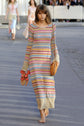 Resort 2011 Striped Crochet-Knit Dress