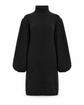 Charcoal knitted cashmere dress by Chanel, featuring a cozy, elegant design perfect for stylish winter wear.