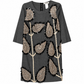 Chloé 2006 embellished leaf gray silk dress featuring intricate leaf embroidery and elegant flowing fabric.