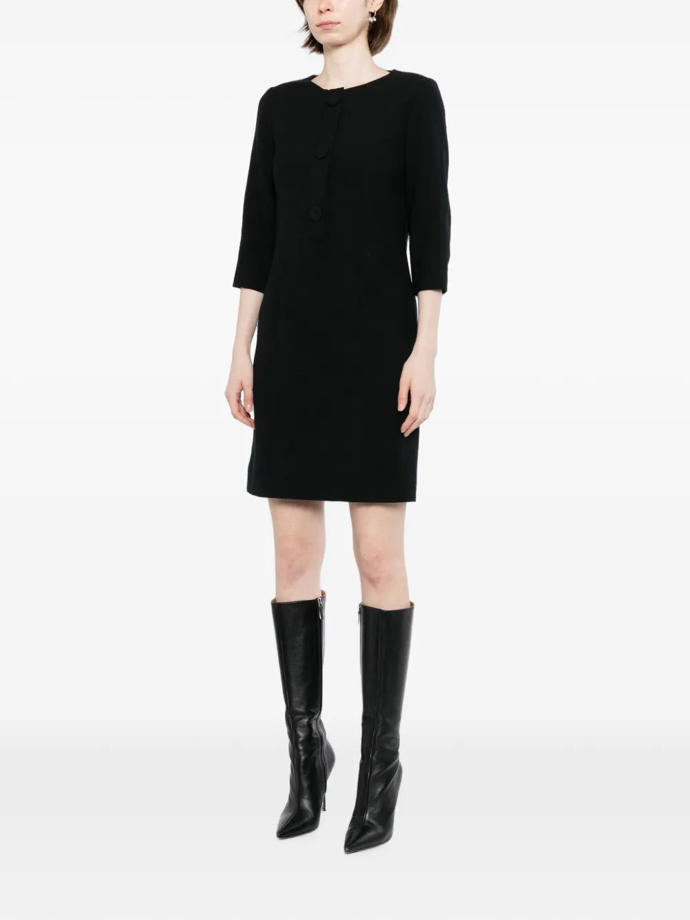 Pre-owned CHLOÉ tailored silk dress displayed on a hanger, showcasing its elegant design and smooth fabric.