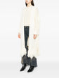 Cream Fringe Long Cardigan