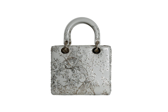White Embroidered Lady Dior