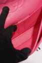 Pink Fabric Double Medium Flap Bag