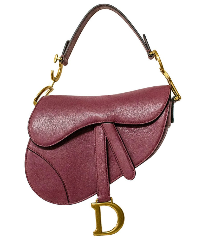 Small Burgundy Saddle Handbag