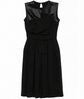 Dior black tulle panel ribbon waist dress featuring satin and crepe fabric, elegant and stylish evening dress display