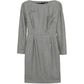 Dior boat neck dress featuring a classic neckline and elegant silhouette, displayed on a mannequin.