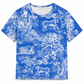 Dior Riviera short-sleeve T-shirt with graphic design, casual tops for women, white fabric, front view