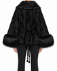 Black Dior cuffed jacket, stylish coat with buttoned cuffs and tailored fit, displayed on a neutral background.