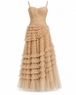 Dior Powder strapless gown, elegant sleeveless dress with a fitted bodice and flowing skirt, perfect for formal occasions.