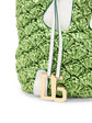 Green Raffia Shoulder Bag by Dolce & Gabbana, featuring a woven crochet design and shoulder strap, stylish and elegant accessory.