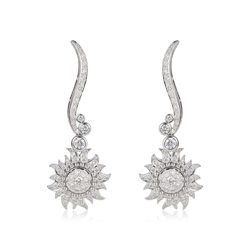Sol y Sombra Diamond Sun Earrings