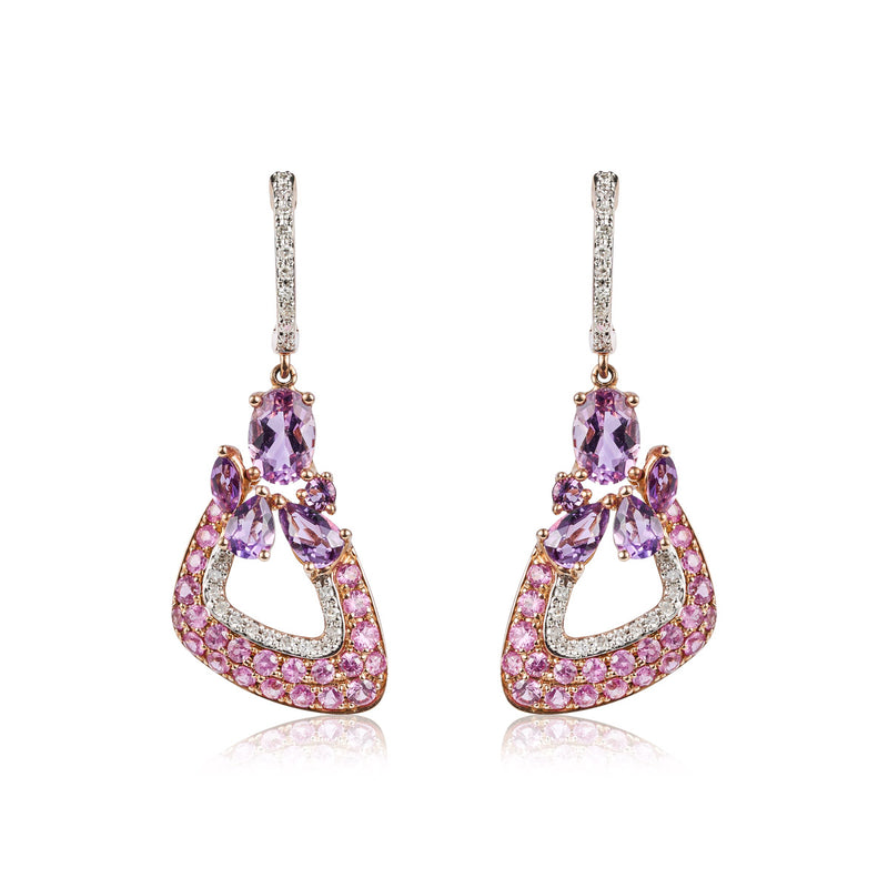 Purple Sapphire Earrings