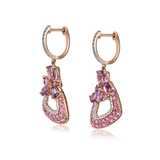 Purple Sapphire Earrings