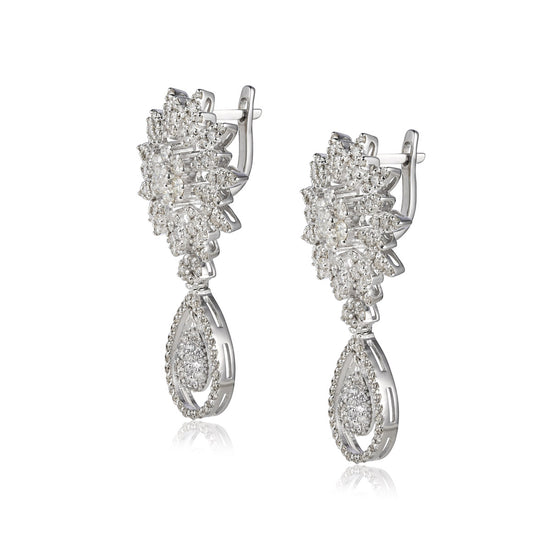 Dangle Drop Diamond Earrings