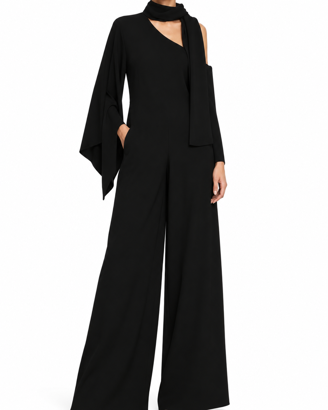 Elegant Valentino one-shoulder gown featuring flowing fabric and sophisticated design, perfect for formal occasions.