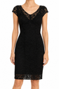 Elegant black Prada lace dress with intricate lace details, sleeveless design, and fitted silhouette for stylish occasions.