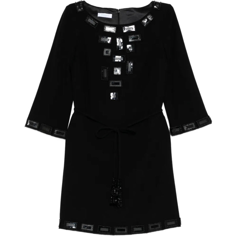 Emilio Pucci beaded A-line dress with intricate embellishments and flowing silhouette, stylish evening wear for special occasions.