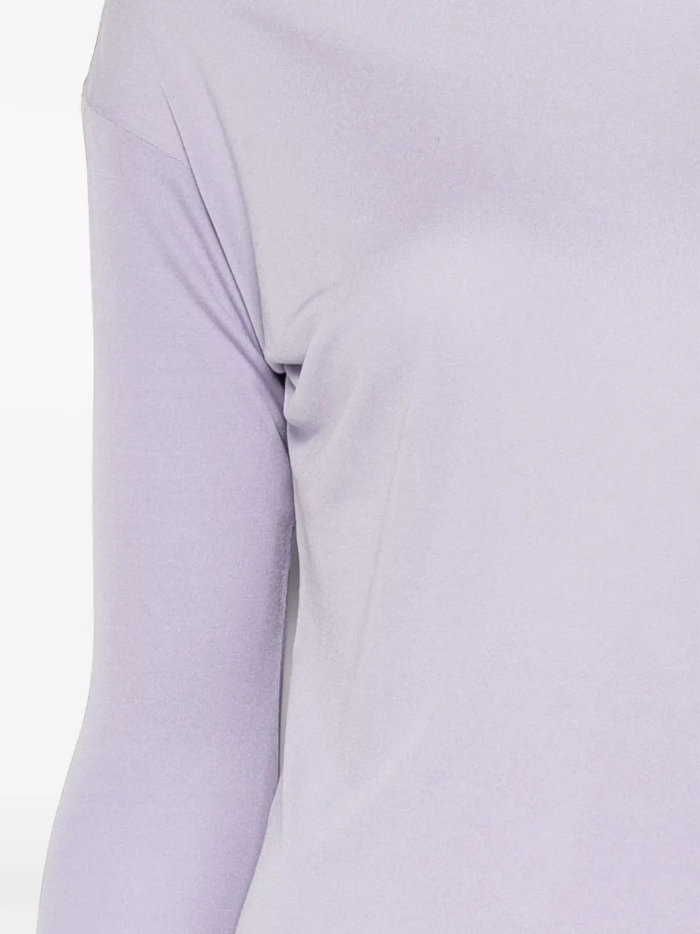 Emilio Pucci lilac silk long-sleeve top, elegant women’s blouse with a smooth, shiny fabric and classic fit.