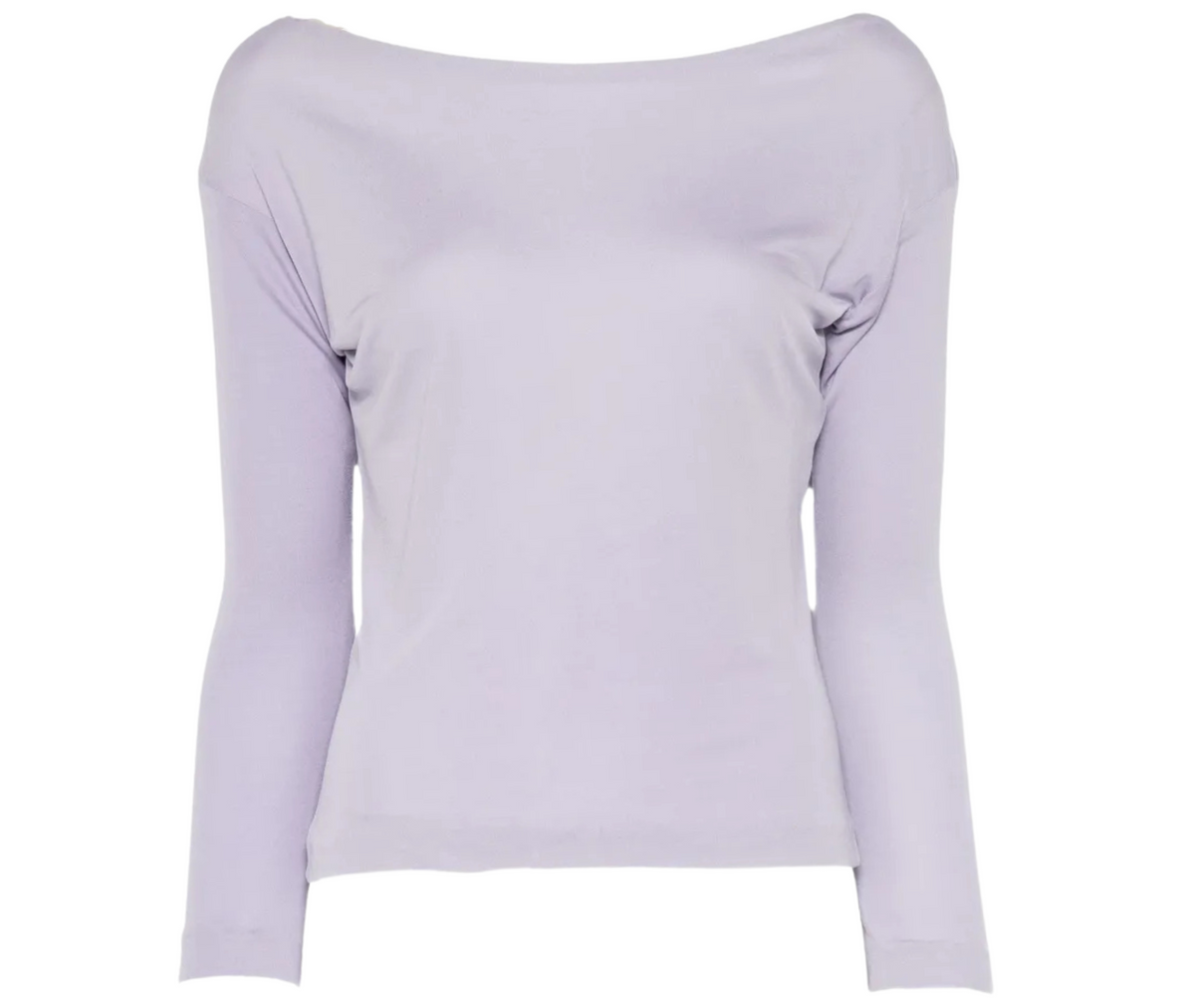 Emilio Pucci lilac silk long-sleeve top featuring a smooth, elegant fabric and classic design, perfect for stylish casual wear.