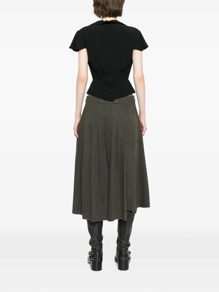 Fendi Short Sleeve Corset Top
