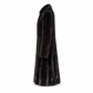 Fendi black sheared mink long coat with glossy mink collar and hem trim, long sleeves and panelled construction.